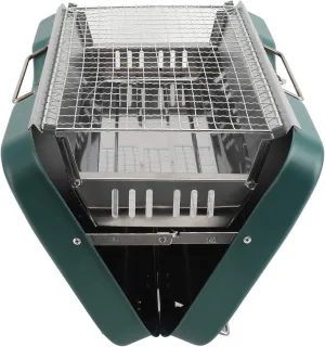 Suise de Grill Porberas 410 Compact Charcoal with High Stainless Steel Temperature At High Temperature for Outdoor Campsite, Easy Installation of a Park or Beach