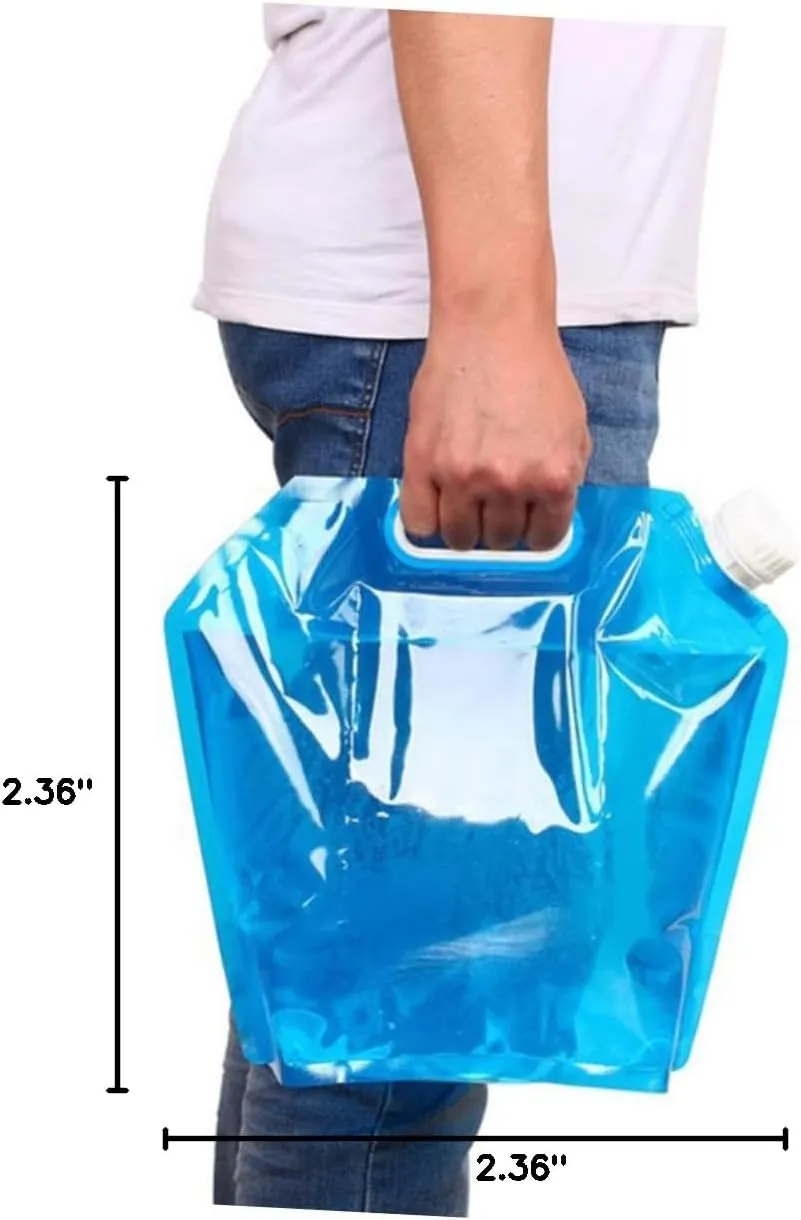 SUPVOX 3pcs Portable Folding Water Storage Bag for Outdoor Camping and Hiking Space-saving Design Food-grade Material Lightweight Water Carrier