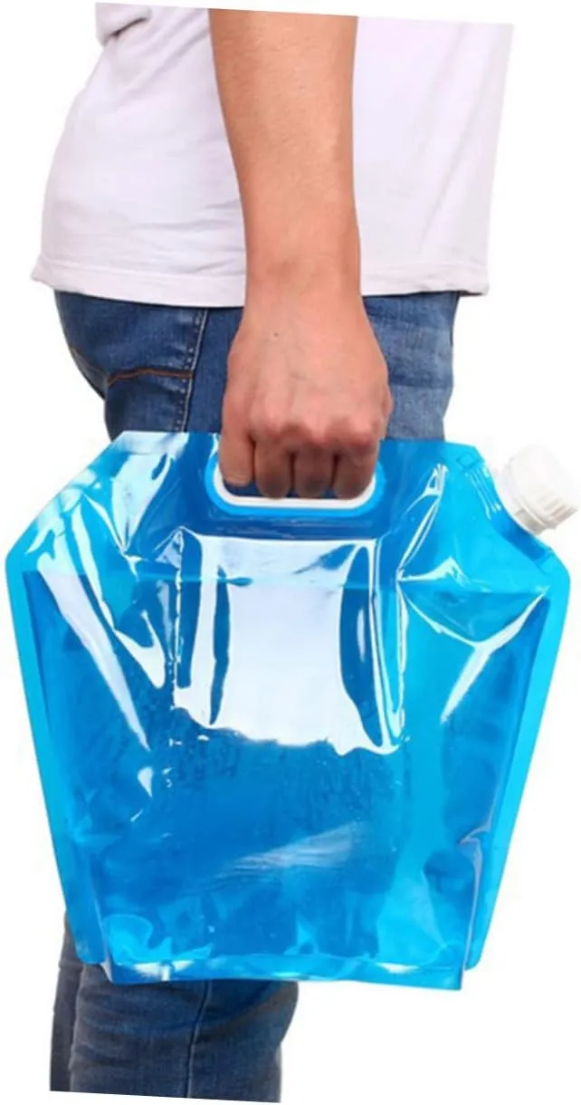 SUPVOX 3pcs Portable Folding Water Storage Bag for Outdoor Camping and Hiking Space-saving Design Food-grade Material Lightweight Water Carrier