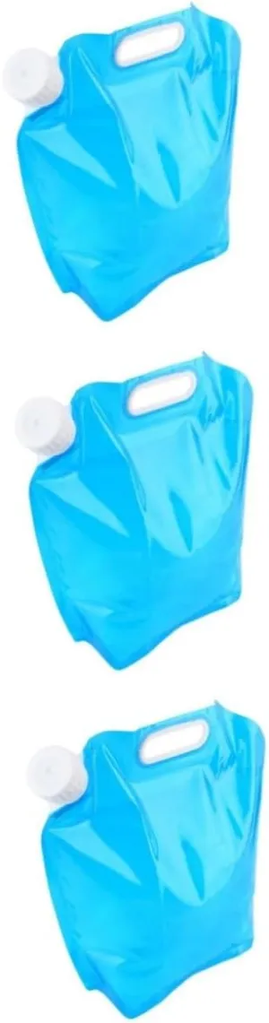 SUPVOX 3pcs Portable Folding Water Storage Bag for Outdoor Camping and Hiking Space-saving Design Food-grade Material Lightweight Water Carrier