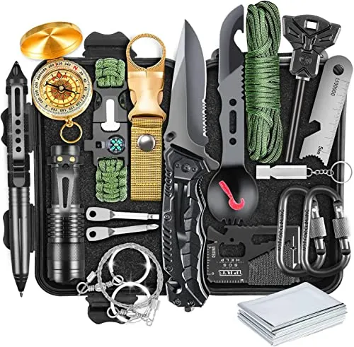 Survival Kit,19n1 Emergency Survival Gear & Equipment-Fishing