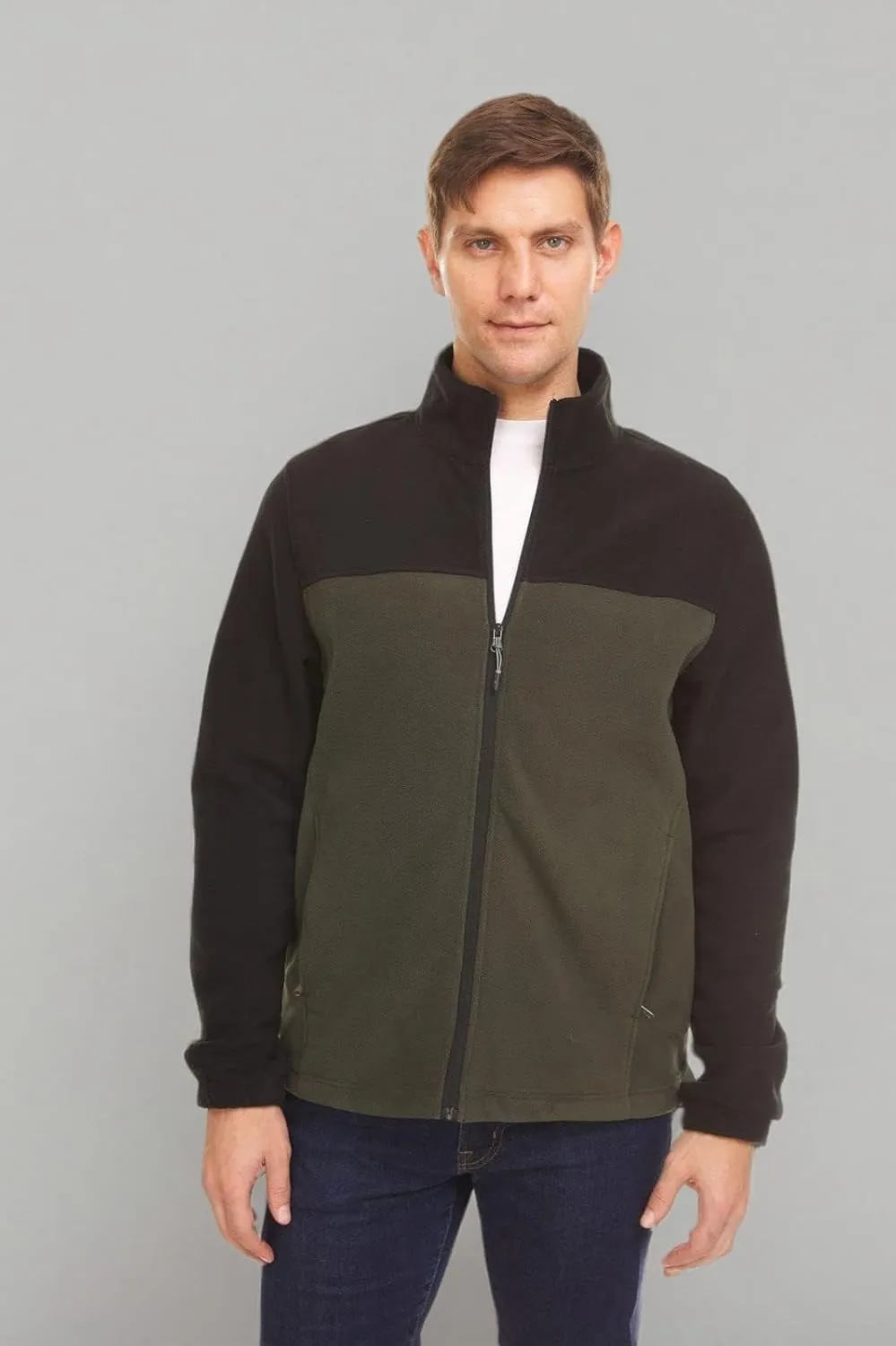 Swiss Alps Mens Full Zip Performance Polar Fleece Jacket Sweatshirt with Pockets