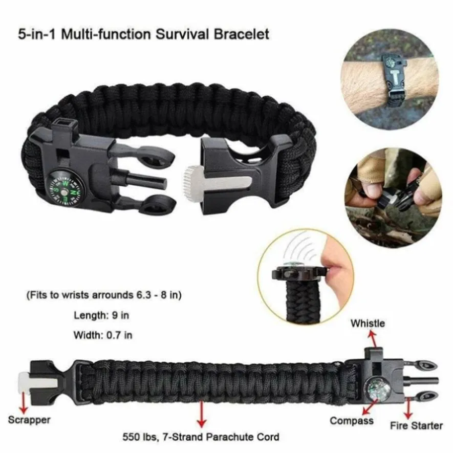Tactical Emergency Survival Kit Outdoor Sports Hiking Camping SOS Tool Equipment V201-FAZ0039BU8AU