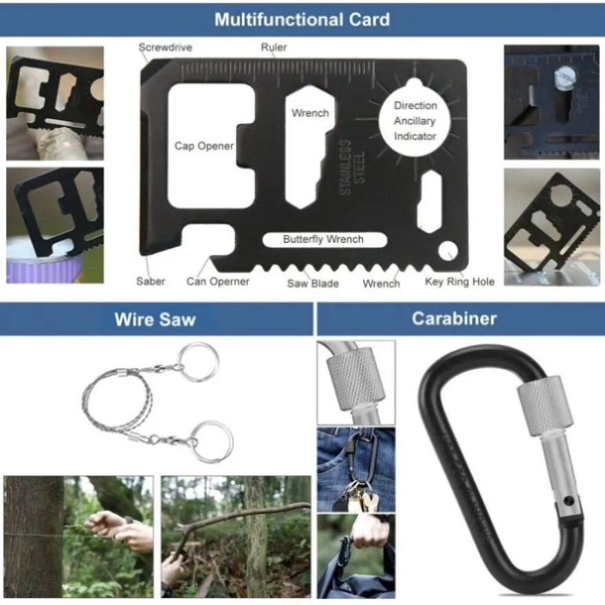 Tactical Emergency Survival Kit Outdoor Sports Hiking Camping SOS Tool Equipment V201-FAZ0039BU8AU