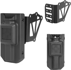 Tactical Universal Duty Holster Extended Support Holder with Tourniquet Holster Combo, Tourniquet Holder Kit for Duty Belt