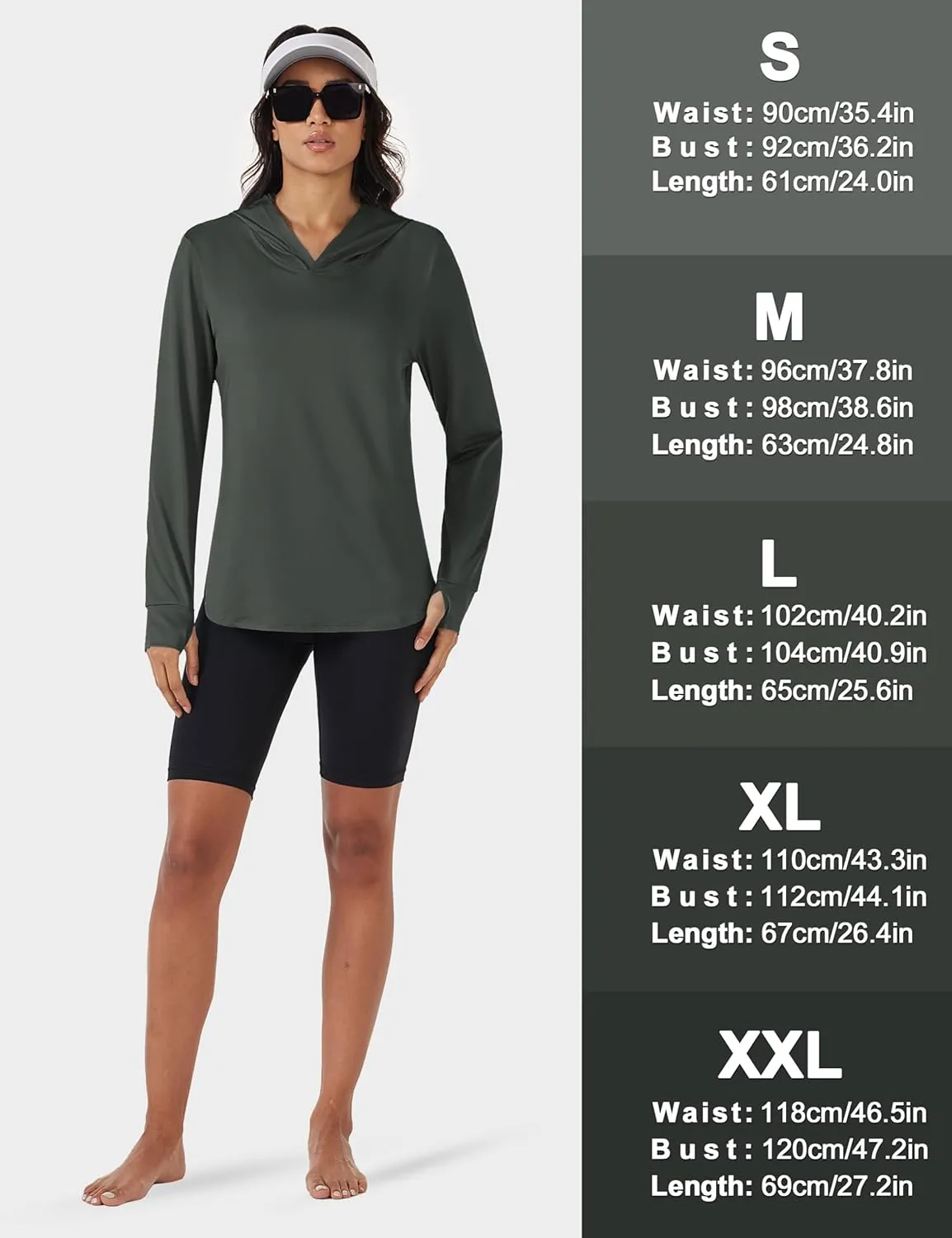 TACVASEN Women's UPF 80  UV Protection Hoodie Lightweight Long Sleeves Quick Dry Fishing Running Workout Shirt Outdoor