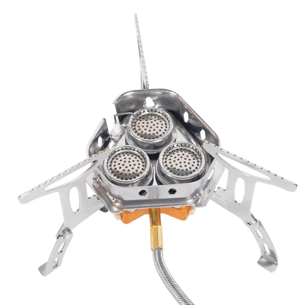 TARKA 3 Heads Gas Stove – Folding 5800W Camping Burner for Outdoor Cooking & BBQ