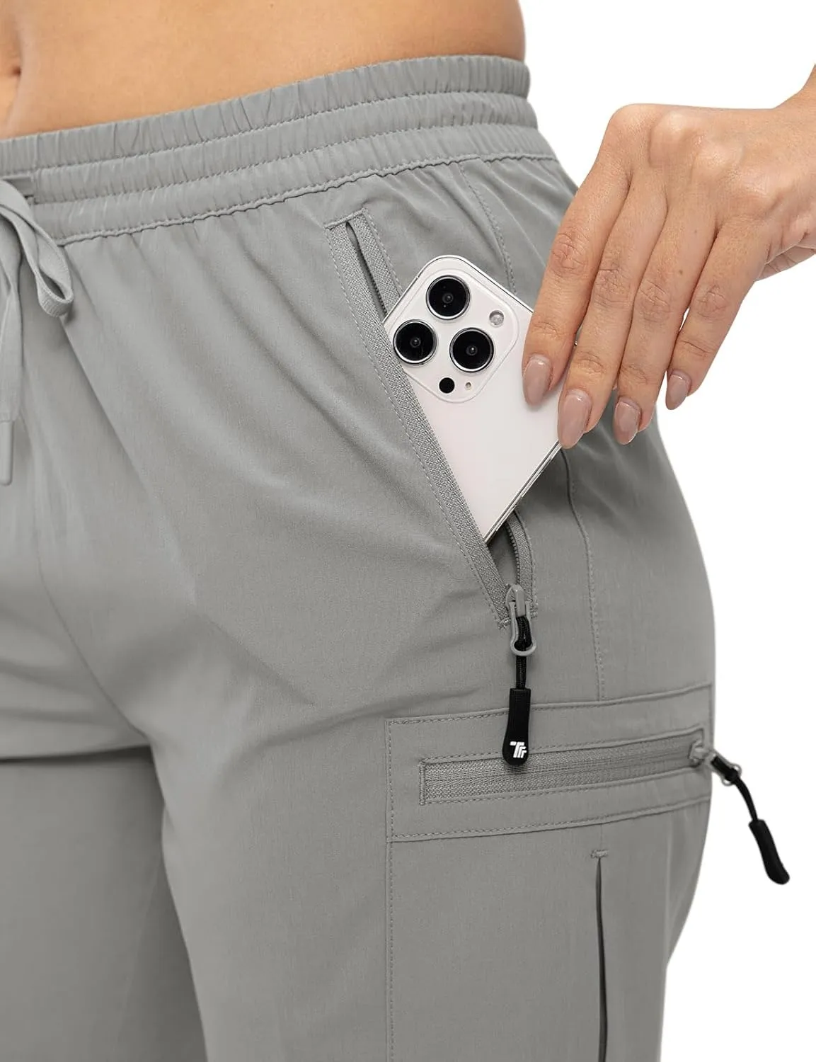 TBMPOY Women's Hiking Cargo Shorts Lightweight Quick Dry Athletic Summer Shorts Golf Travel Camping with Zipper Pockets