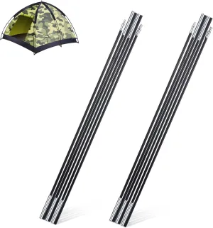 Tent Poles, Fiberglass Camping Tent Poles Replacement Aluminum Camping Rod Accessories Multifunction Foldable Tent Poles