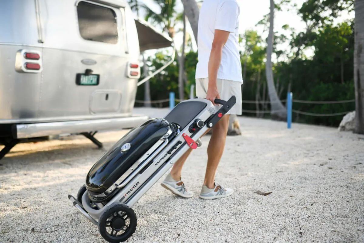 The Airstream Weber Traveler® Portable Gas Grill