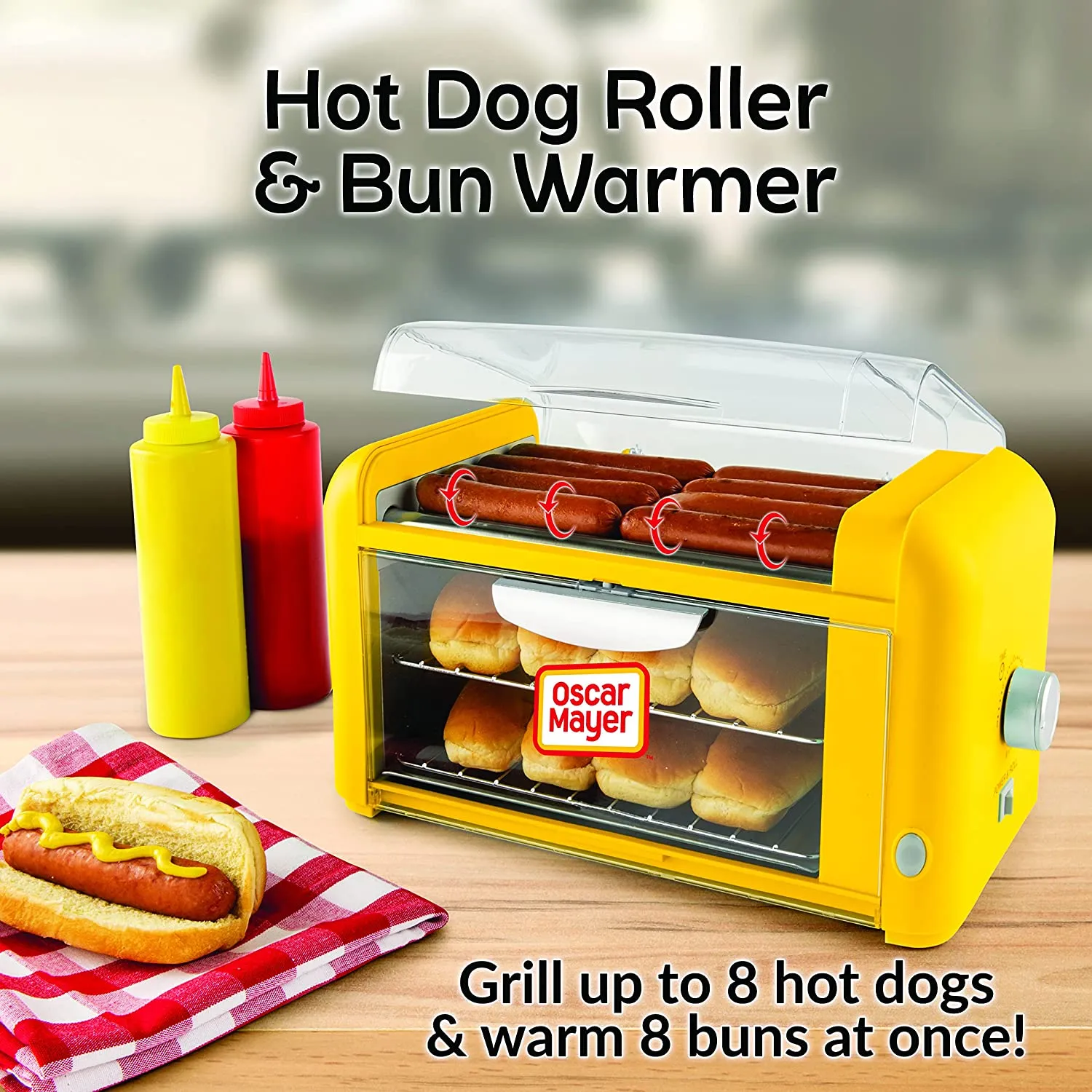 This extra large hot dog griller oven will toast your buns in no time