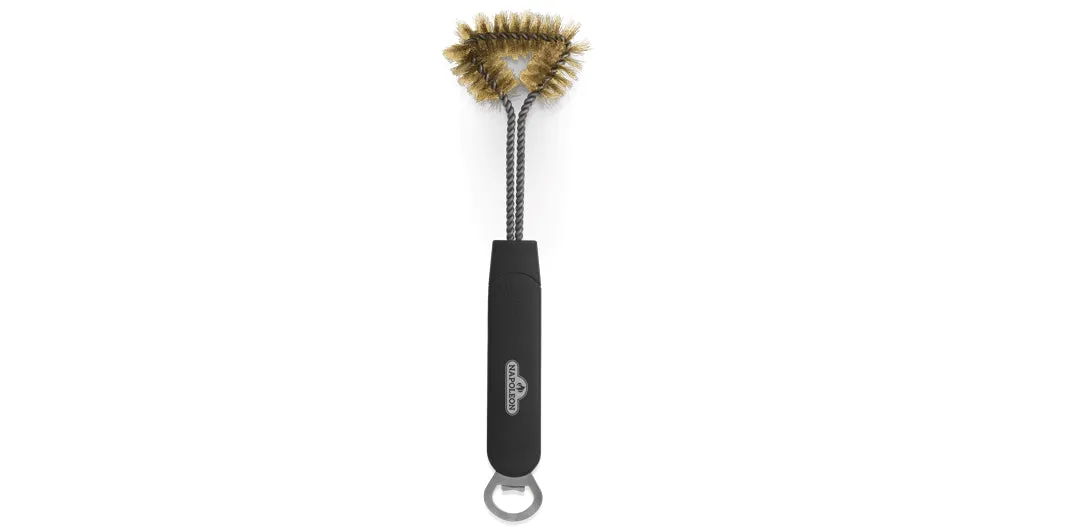 Three Sided Grill Brush with Bottle Opener