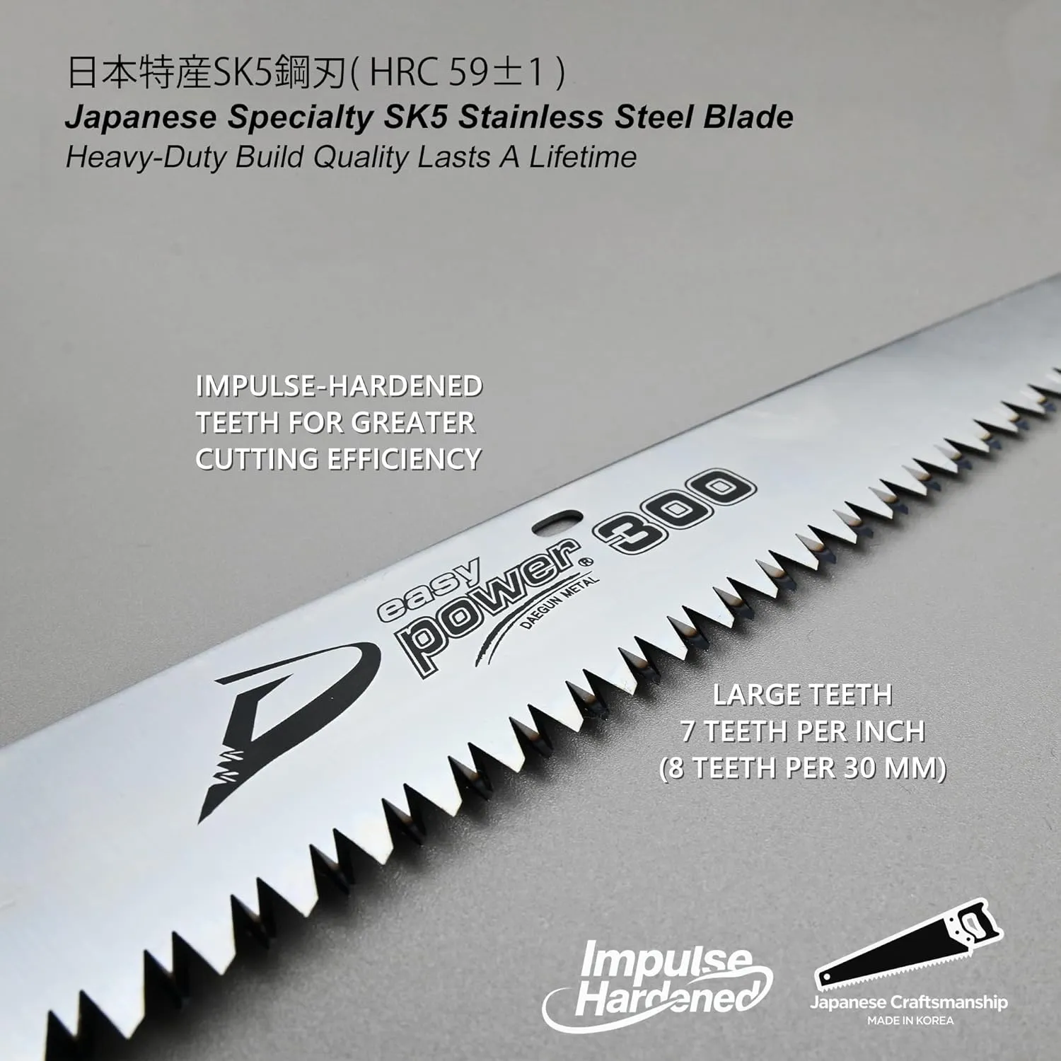 TONMA Professional Folding Saw [Made in Korea] 12" (300mm) Large Teeth Portable Pruning Hand Saw for Wood Cutting, Outdoor Camping, Gardening, Japanese Hard Chrome Plating Impulse Hardened Process