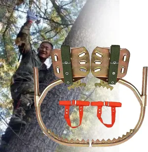 Tree Climbing Gear Climbing Spikes Easy-to-Use Tree Climbing Equipment, Non-Slip Stainless Steel Crampons,400Model
