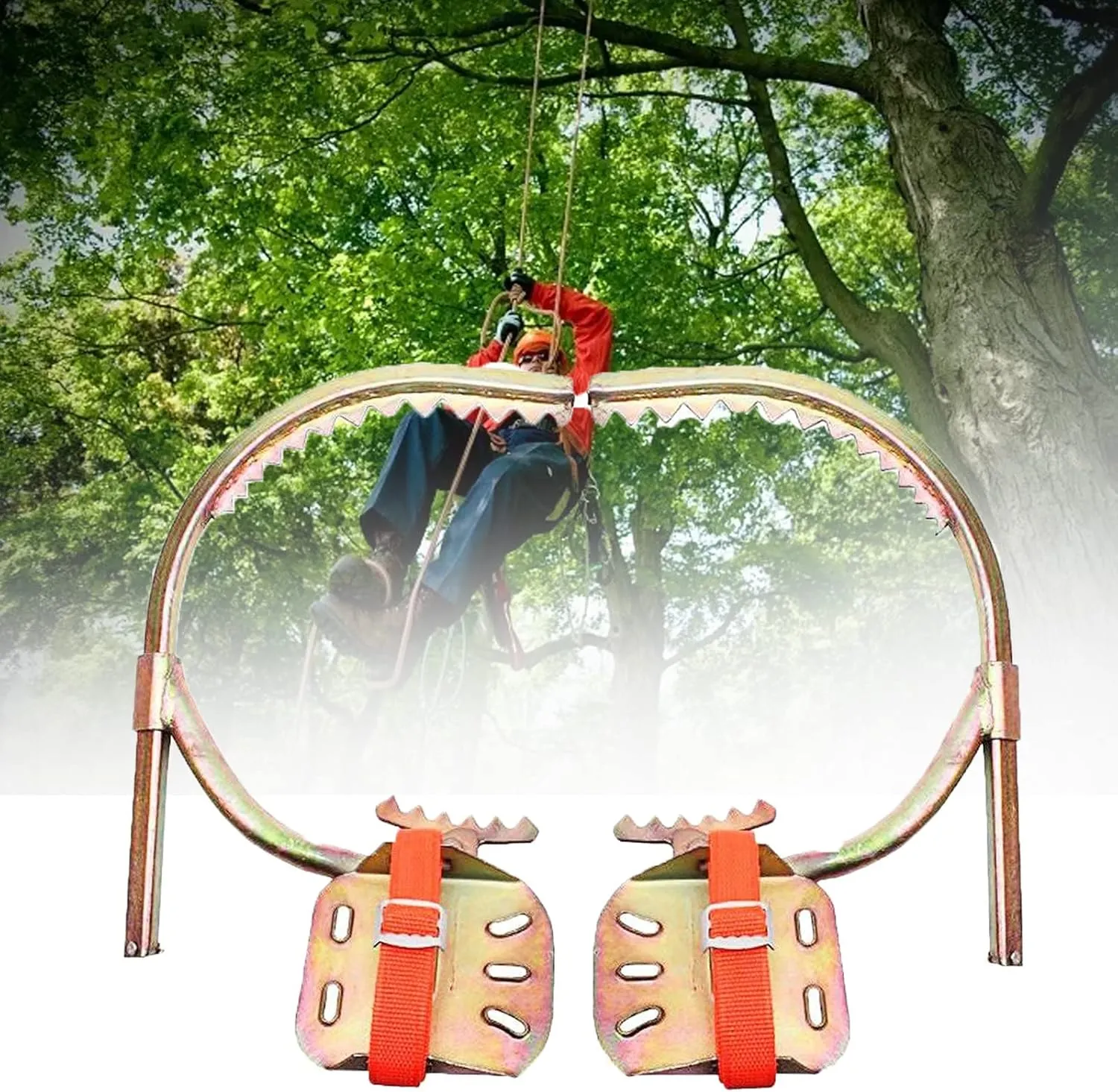 Tree Climbing Gear Climbing Spikes Easy-to-Use Tree Climbing Equipment, Non-Slip Stainless Steel Crampons,450Model