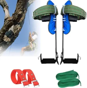 Tree Climbing Gear, with Safety Harness Belt 304 Stainless Steel Tree Climbing Tool, Non-Slip Pedal for Hunting Observation, Picking Fruit, Jungle Survival and More,1claws