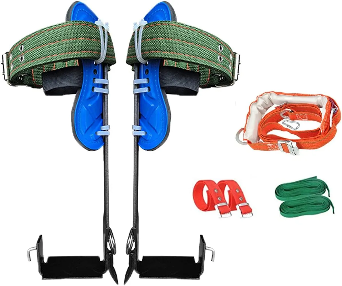 Tree Climbing Spike Set 2 Gears with Safety Harness Belt, Tree Climbing Tool for Rock Climbing, Hunting Observation, Picking Fruit, Indoor Climbing and Outdoor Sports,1claws