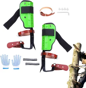 Tree Spikes for Climbing - Tree Climbing Kit, Tree Climbing Safety Gear | Tree Climbing Upgraded Tree Climbing Gear Steel Forging, Height Adjustable Tree Climbing Tool Set for Logging Tree Surgen