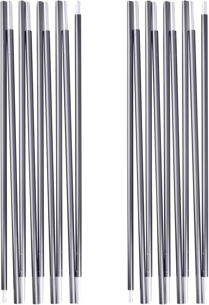 TRIWONDER Tent Pole 2 PCS - Aluminium Rod Tent Pole Replacement Accessories Tent Bar Tent Building Supporting Rod Awning Frames Kit for Hiking Camping