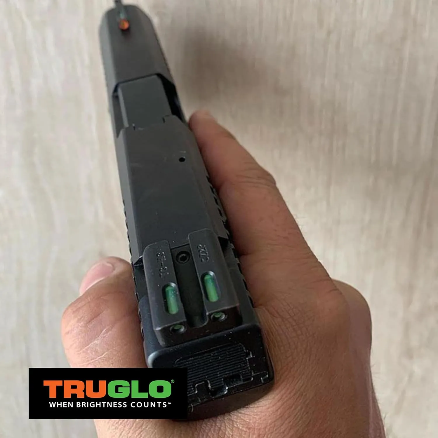 Truglo TFX PRO Handgun Sight, Glowing Shock Proof Tritium and Fiber Optic Night Sight for Handguns, Compact, Durable, and Snag Free Sight