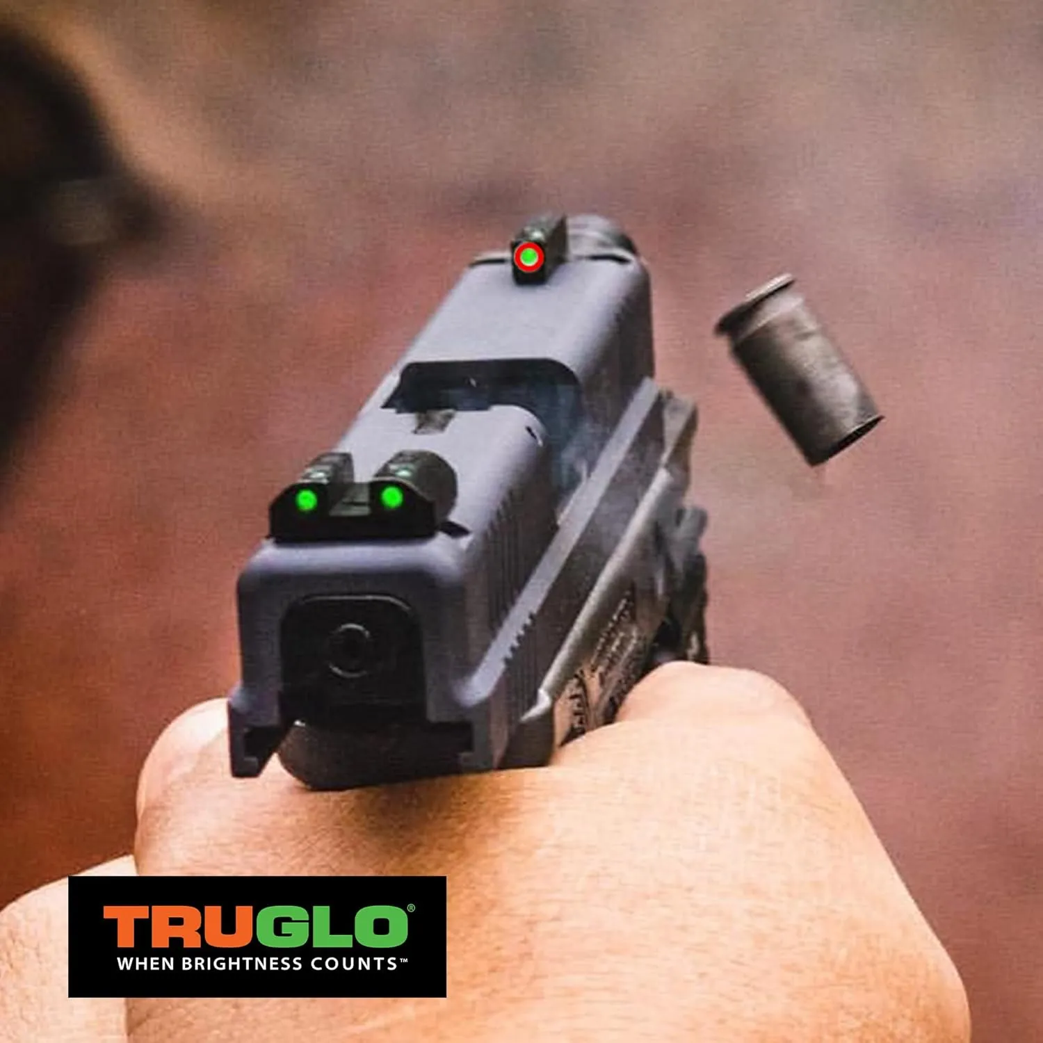 Truglo TFX PRO Handgun Sight, Glowing Shock Proof Tritium and Fiber Optic Night Sight for Handguns, Compact, Durable, and Snag Free Sight