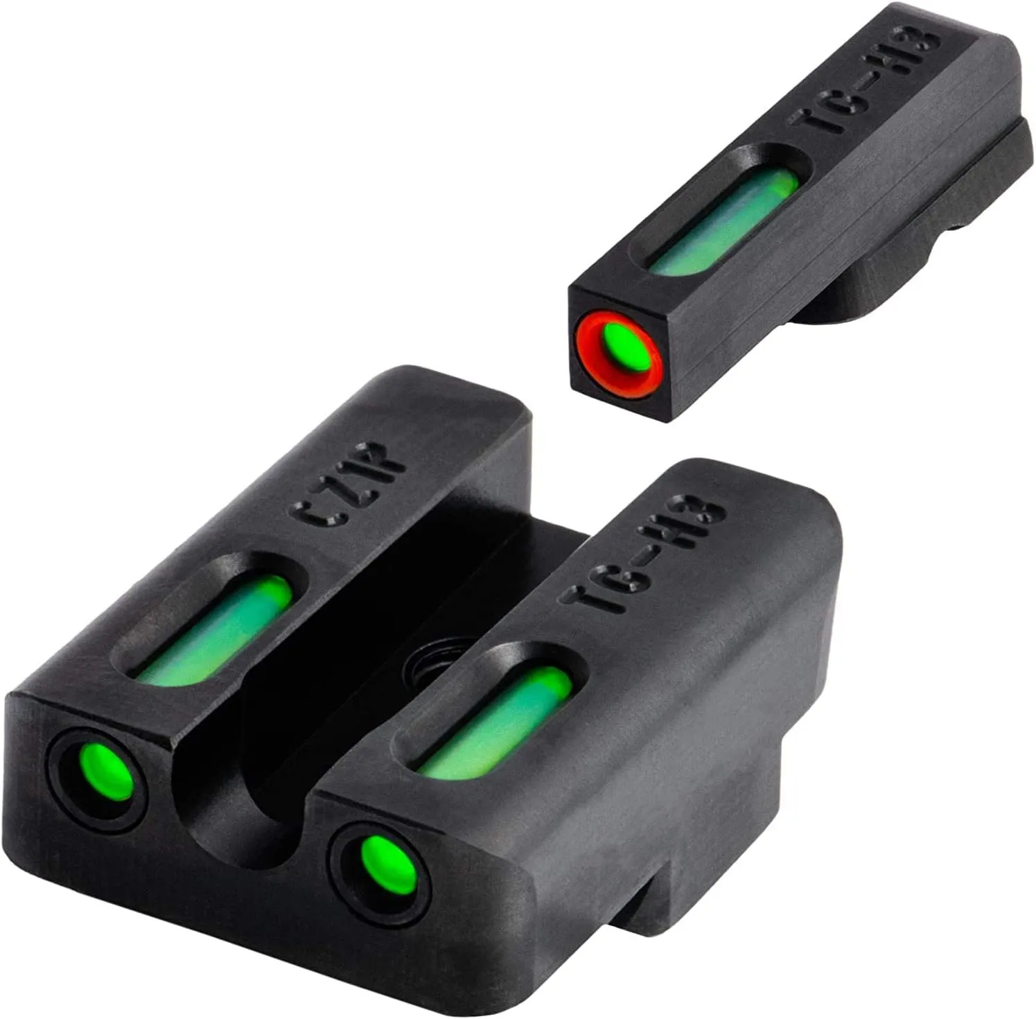 Truglo TFX PRO Handgun Sight, Glowing Shock Proof Tritium and Fiber Optic Night Sight for Handguns, Compact, Durable, and Snag Free Sight
