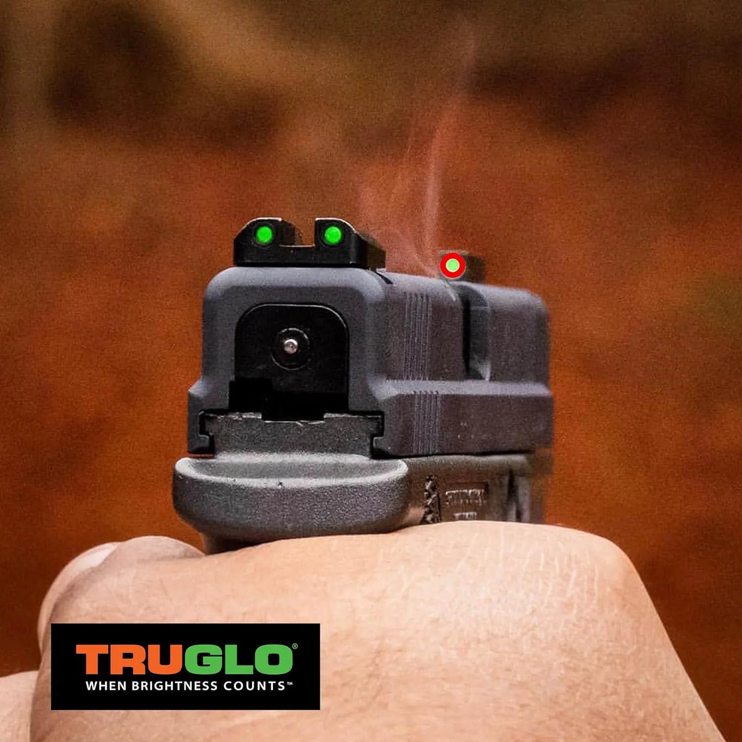 Truglo TFX PRO Handgun Sight, Glowing Shock Proof Tritium and Fiber Optic Night Sight for Handguns, Compact, Durable, and Snag Free Sight
