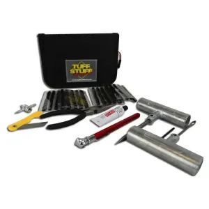 TUFF STUFF® OVERLAND TIRE REPAIR KIT INCLUDES TOOLS, PLUGS, PATCHES & STORAGE CASE