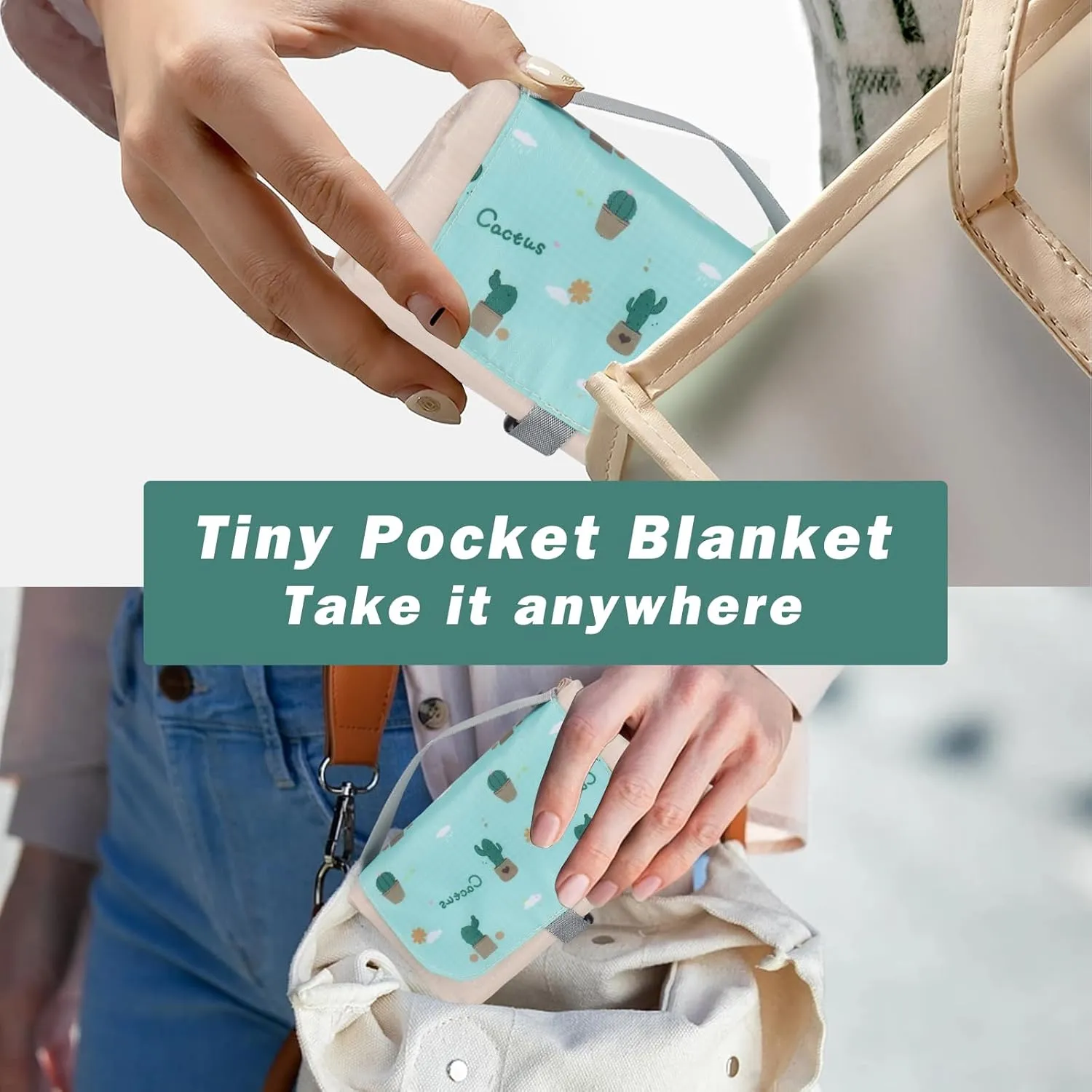 Ultralight Beach & Camping Blanket – 0.42lb/0.66lb Waterproof & Sandproof | Quick-Dry, Compact, Fits in Pocket | Ideal for Travel, Hiking, Park Picnics & Outdoor Adventures