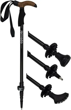 Ultralight Collapsible Aluminum Trekking Poles – Adjustable 25''–53'' Folding Hiking Walking Sticks with Ergonomic Cork Handles for Men, Women, Seniors – Perfect for Trekking and Nordic Walking - 1