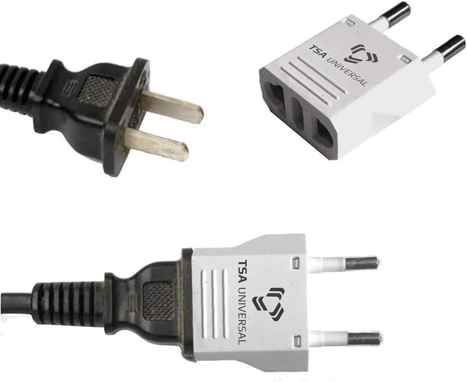 United States to Indonesia/Bali Travel Power Adapter to Connect North American Electrical Plugs to Indonesian Outlets for Cell Phones, Tablets, eReaders, and More (2-Pack, White)