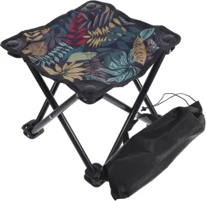 Unomor Folding Camping Stool Compact and Portable Bench Comfortable Back for Hiking and Travel