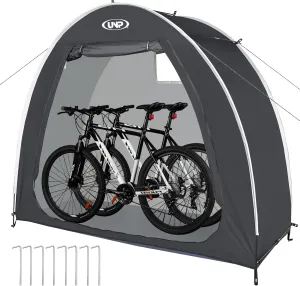 UNP Bike Storage Shed Tent, Portable Outdoor Bike Storage Tent with 210D Oxford Thick PU4000 Waterproof for 1/2/3/4 Bikes, Bike Covers Storage Shed Tent for Bicycles, Lawn Mower, Garden Tools