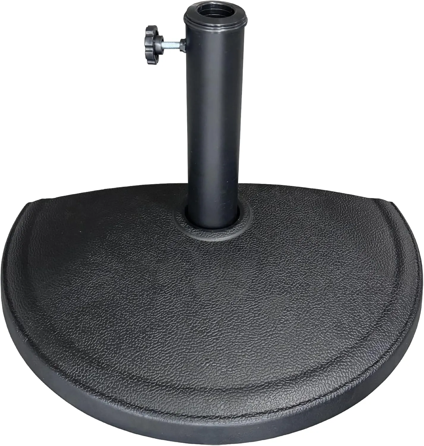 US Weight Half Round 20 lb Patio Umbrella Base - Adjustable Umbrella Stand for Posts up to 1.9 in - Sun and Weather Resistant - Half Round Design with Textured Surface