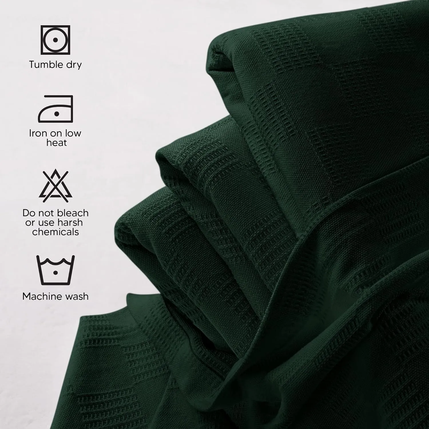 Utopia Bedding Forest Green 100% Cotton Blanket [Queen Size - 90x90 Inch] 350GSM Lightweight, Soft and Breathable Thermal Blanket for All Seasons