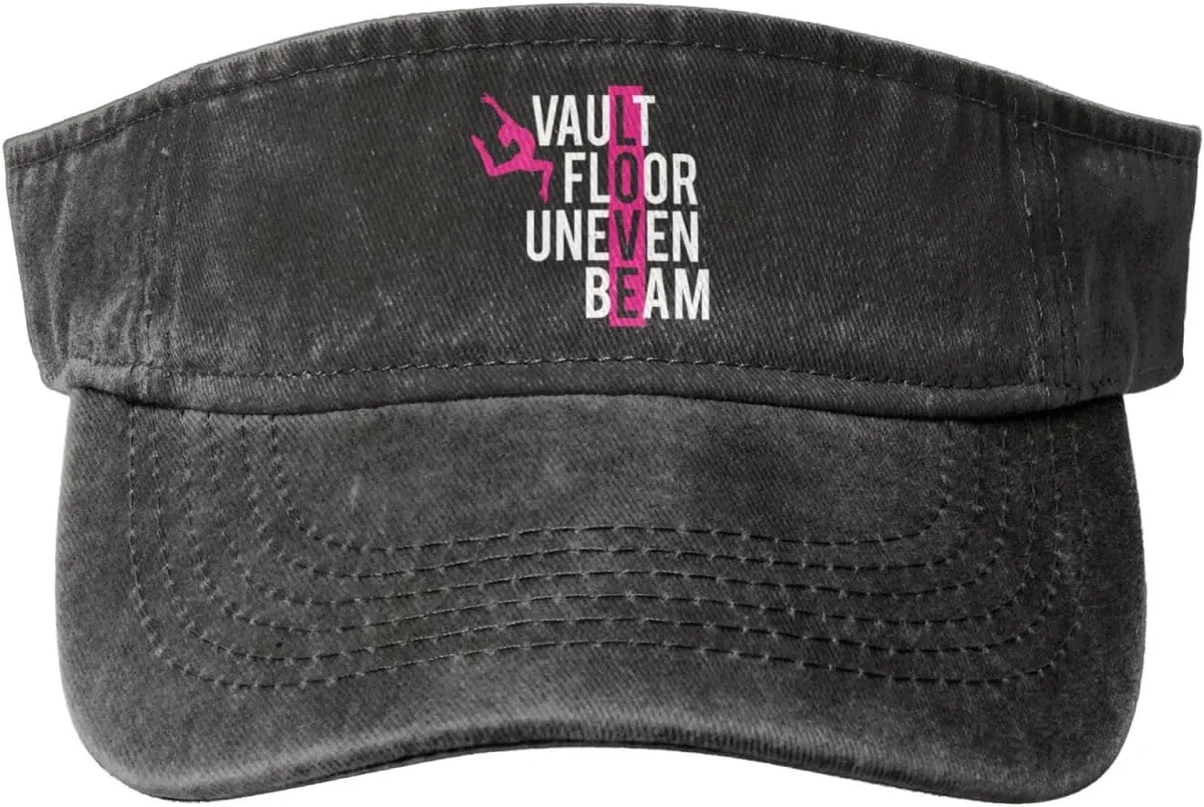 Vault Floor Uneven Beam Sun Visor Hats for Women Men Adjustable Cotton Sun Hat Golf Cap