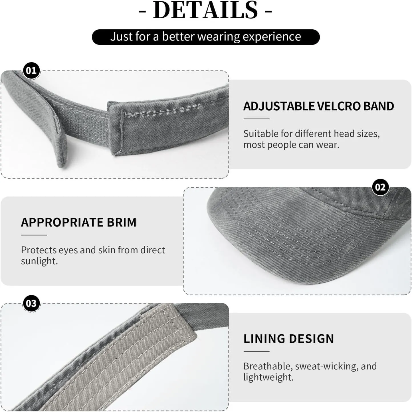 Vault Floor Uneven Beam Sun Visor Hats for Women Men Adjustable Cotton Sun Hat Golf Cap
