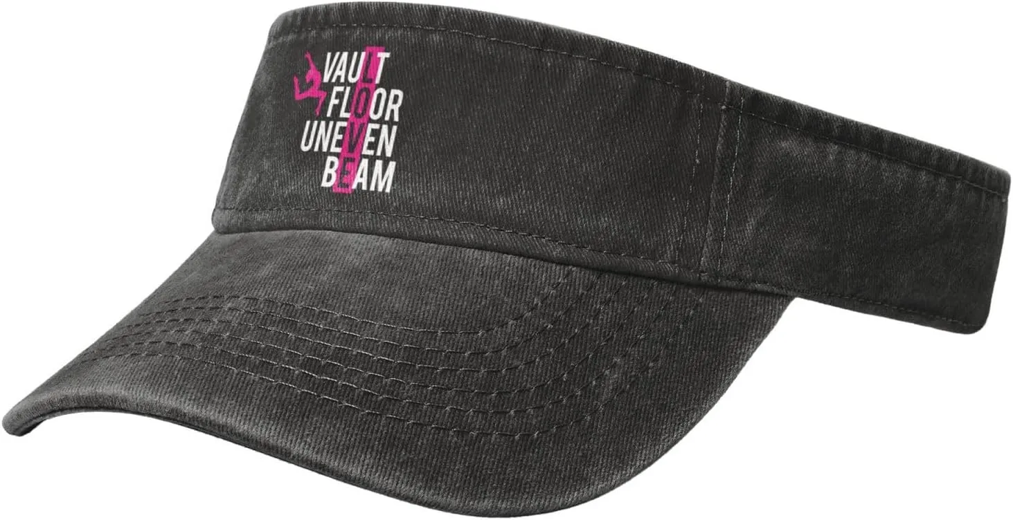 Vault Floor Uneven Beam Sun Visor Hats for Women Men Adjustable Cotton Sun Hat Golf Cap