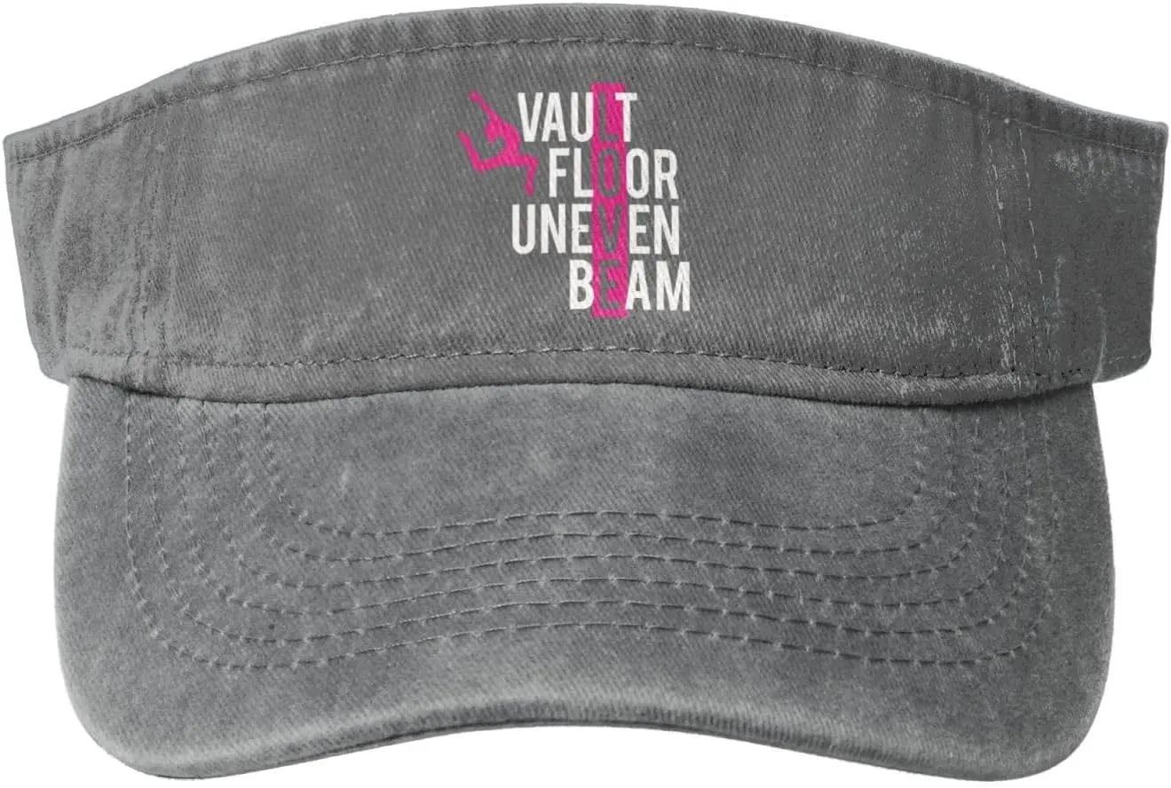 Vault Floor Uneven Beam Sun Visor Hats for Women Men Adjustable Cotton Sun Hat Golf Cap