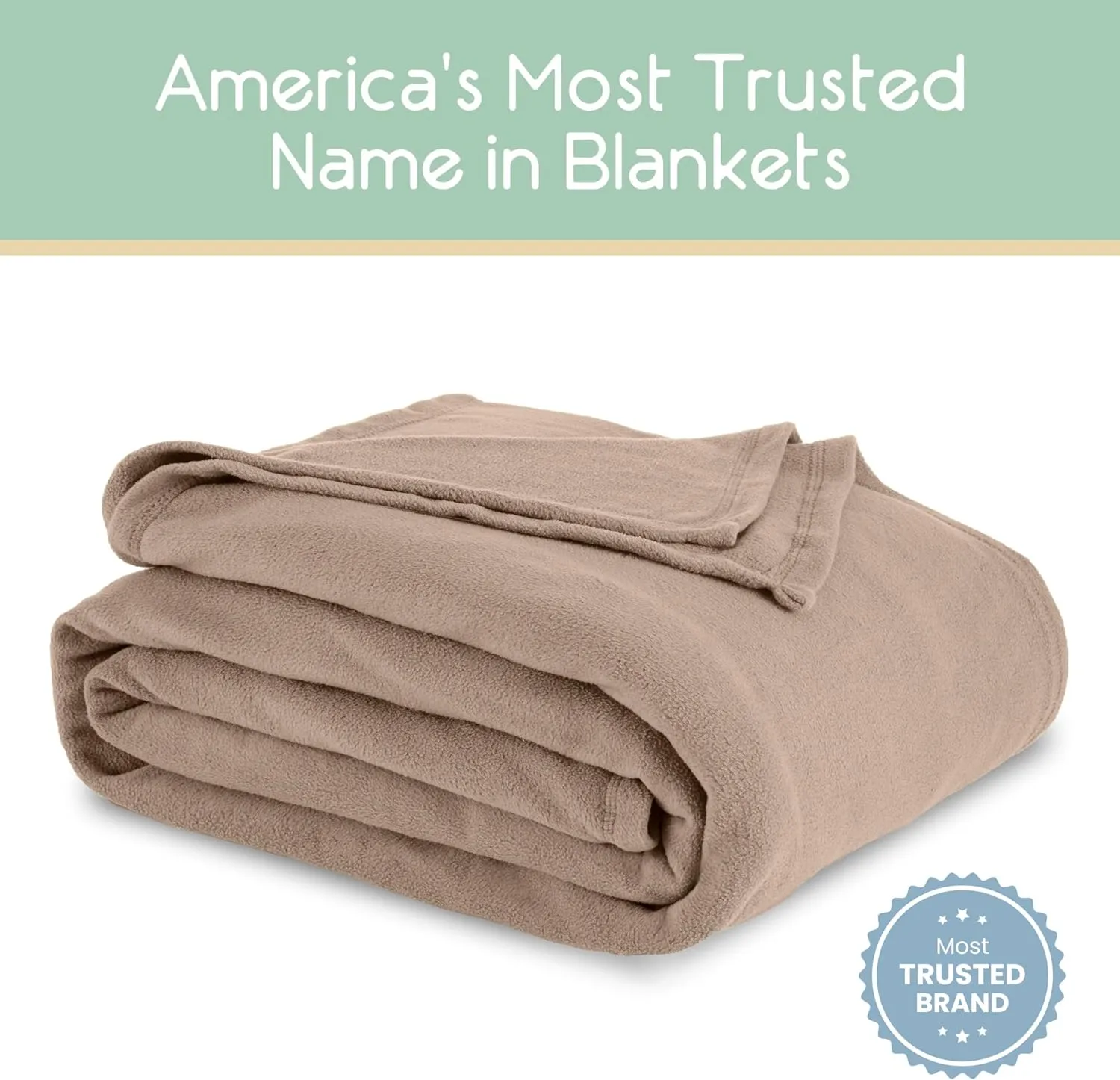 Vellux King Size Microfleece Blanket | Fleece Bed Blanket | All-Season Comfort | Supersoft Lightweight | Plush Throw Blanket for Bed Couch or Sofa | Pet-Friendly | Nutmeg