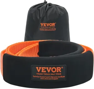 VEVOR Recovery Tow Strap 3 inches, 8 feet 36,000 lbs Break Strength, Triple Reinforced Loop Straps, Tree Saver, Winch Line Extension Strap, Off Road Towing and Recovery, Extreme Weather Resistance