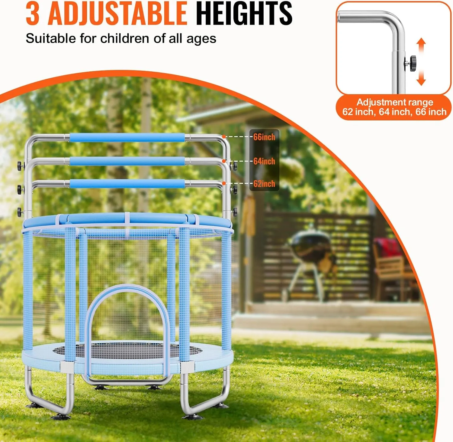 VEVOR Trampoline Indoor Outdoor Trampoline