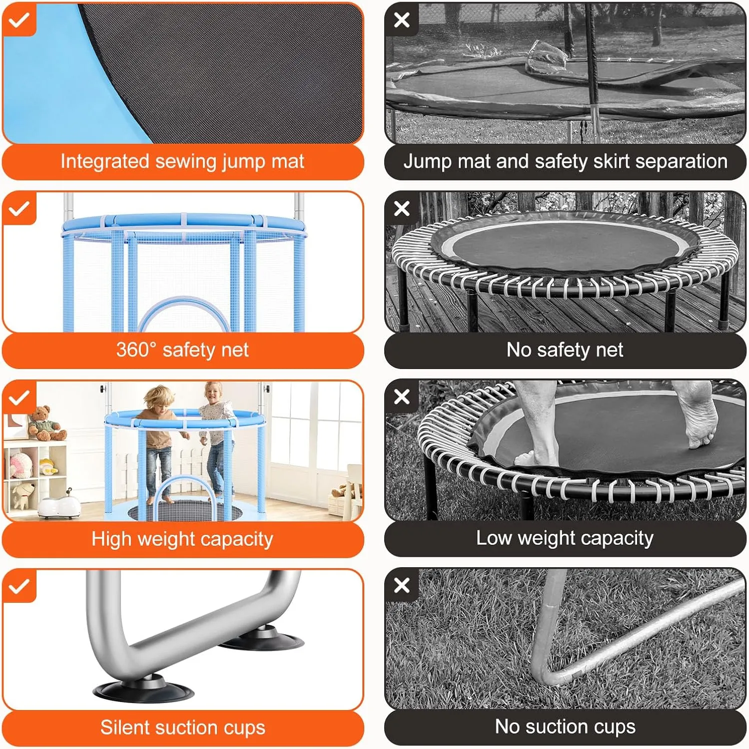 VEVOR Trampoline Indoor Outdoor Trampoline
