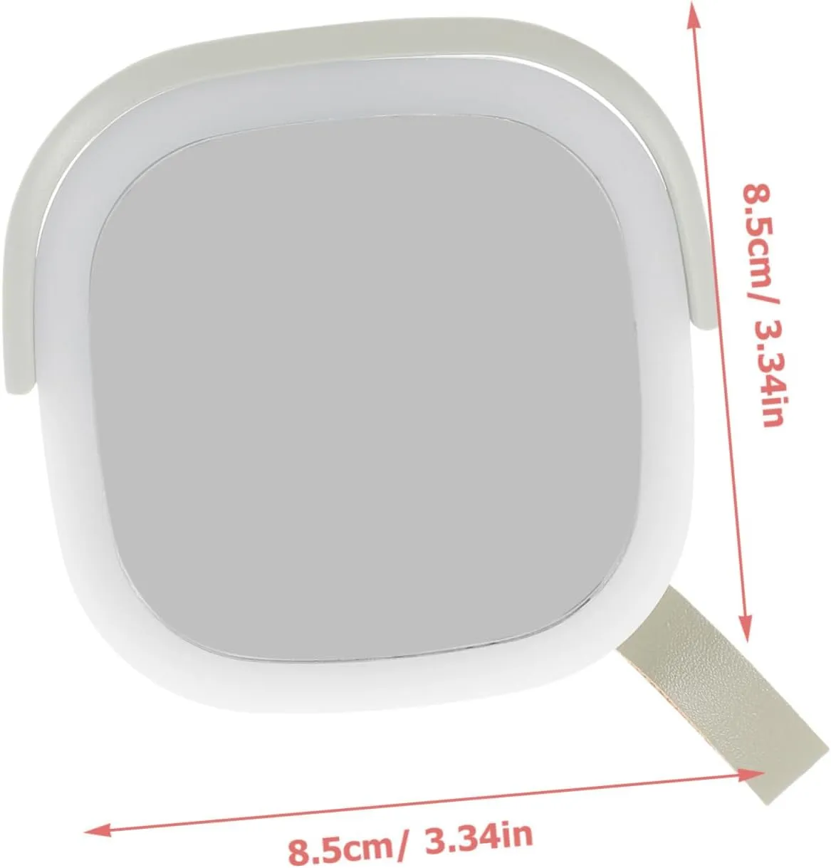 VICASKY Travel Makeup Mirror with Led Lights Portable Rechargeable Compact Mirror Handheld Night Light USB Charging Design for for Makeup Application