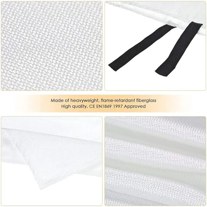 Victosoaring Emergency Survival Fiberglass Fire Blanket Shelter Safety Cover Ideal for The Kitchen, Fireplace, Grill, car, Camping (47x47 in)
