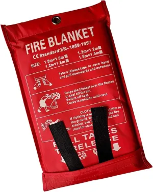 Victosoaring Emergency Survival Fiberglass Fire Blanket Shelter Safety Cover Ideal for The Kitchen, Fireplace, Grill, car, Camping (47x47 in)