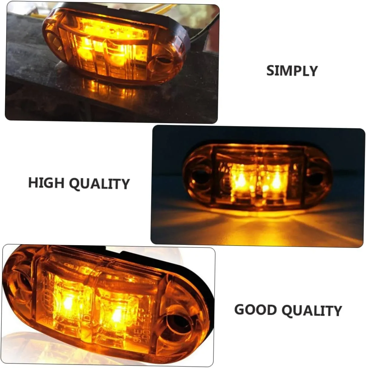 Wakauto 8 Pieces Trailer Rear Light Led Marker Lights For Trucks Marker Light Bulb Marker Light Front Side Marker Led Signal E4 Personal Computer