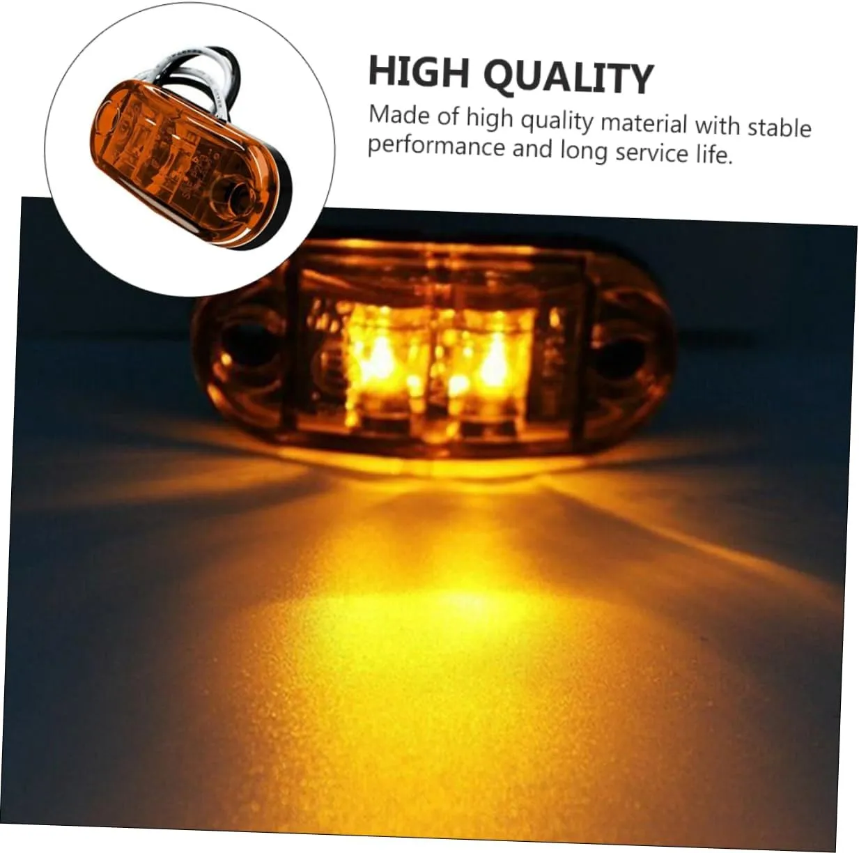 Wakauto 8 Pieces Trailer Rear Light Led Marker Lights For Trucks Marker Light Bulb Marker Light Front Side Marker Led Signal E4 Personal Computer