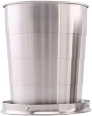 Water Cup Stainless Steel Coffee Cup Outdoor Travel Folding Cup Folding Telescopic Hiking Camping Water Cup