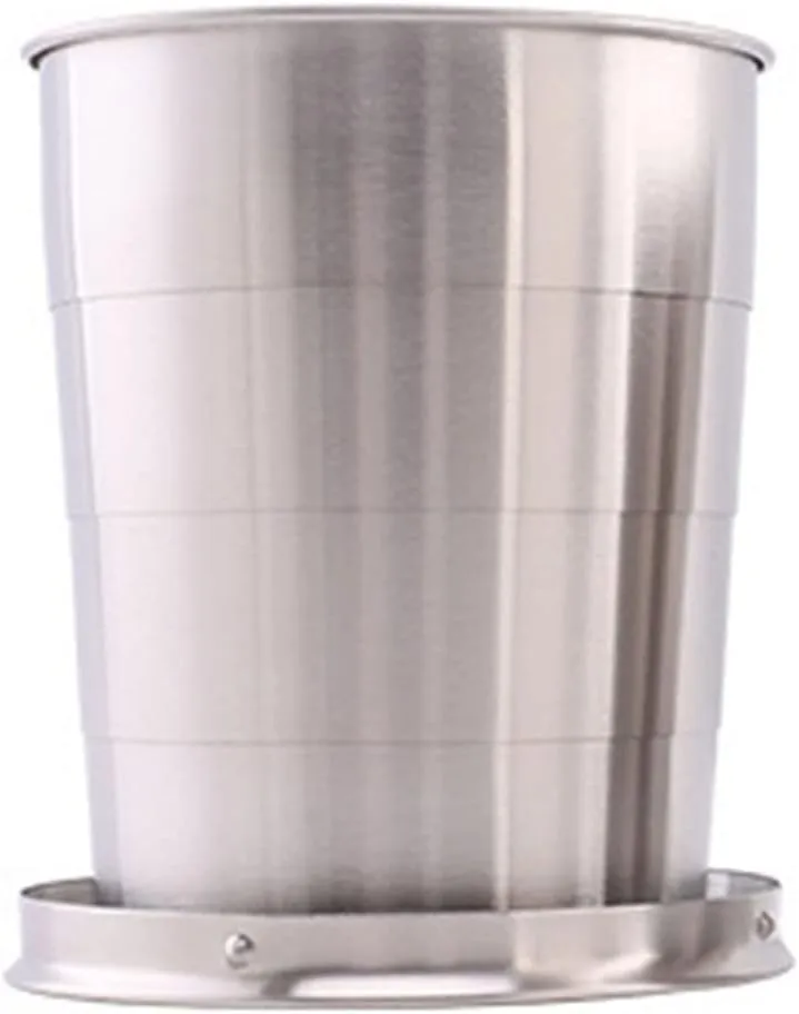 Water Cup Stainless Steel Coffee Cup Outdoor Travel Folding Cup Folding Telescopic Hiking Camping Water Cup